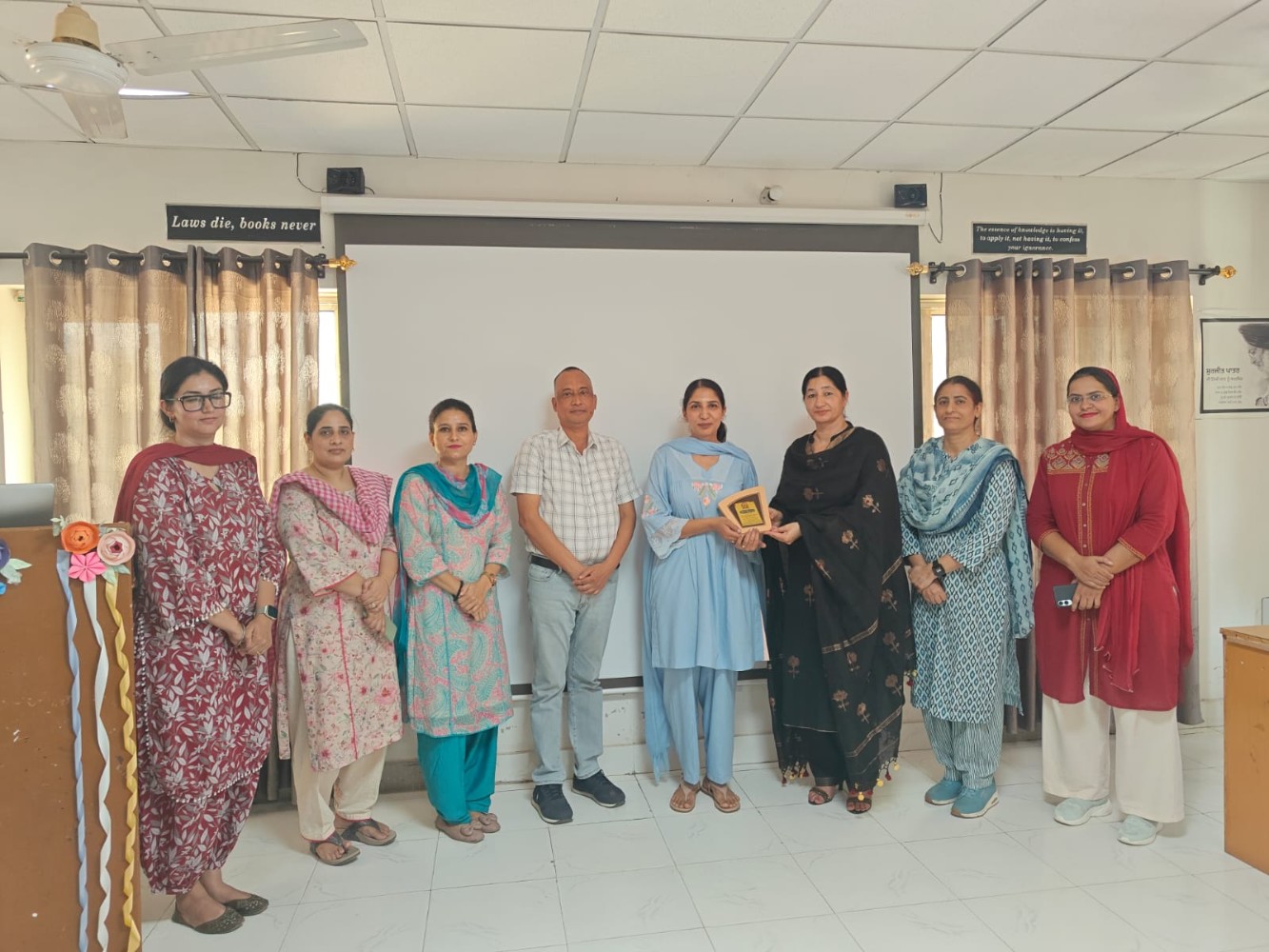 Organized  a special lecture on the topic "Learn Unlearn Relearn "  and Selected two students for Best Reader of the Month September 2026
